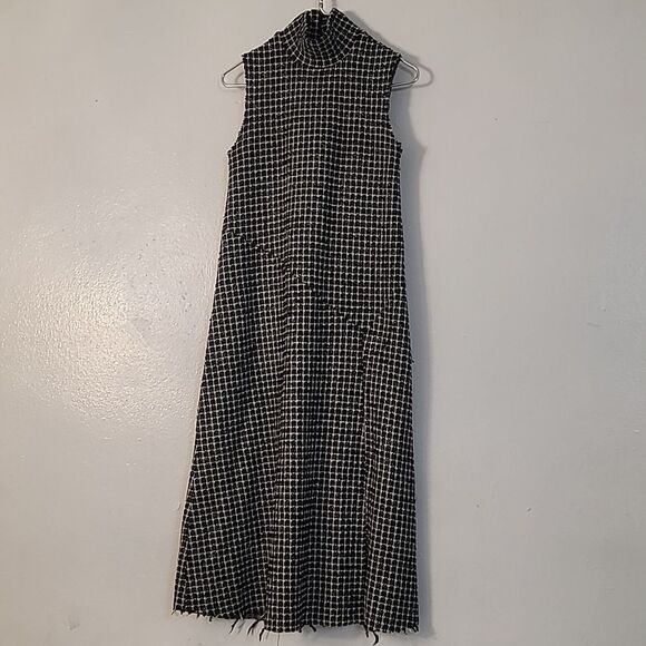 Zara Gingham Knit Midi Dress - Picture 5 of 11